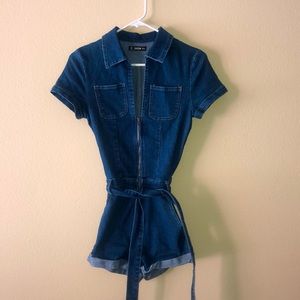 Denim Romper